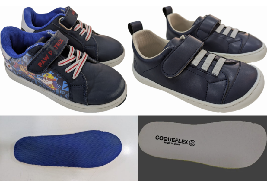 Comparação: calçado tradicional vs barefoot Comparação: calçado tradicional vs barefoot